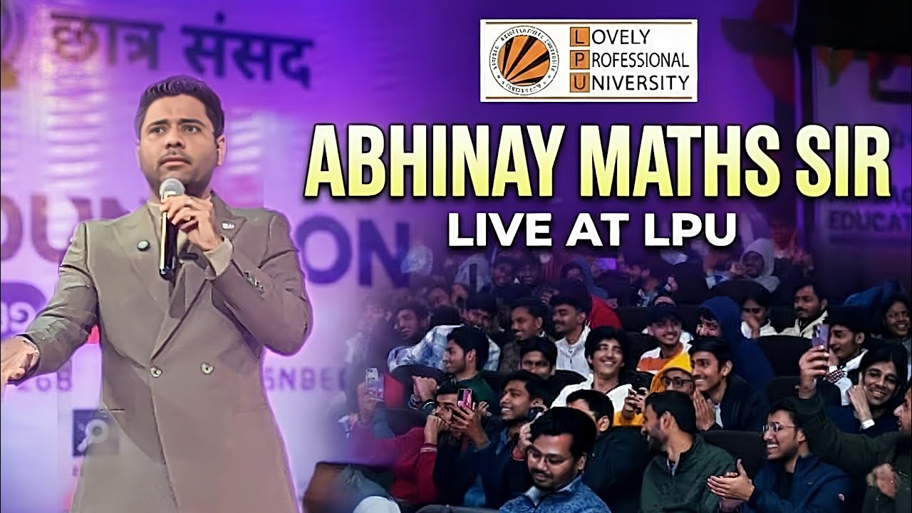 Abhinay Maths Live at LPU Chatra Sansad: Funniest Roast Session Ever! 🎤🔥 || #lpu #abhinaymaths