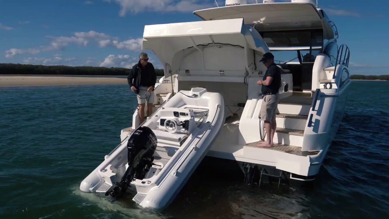 New From Princess Yachts Australia, the AER tender in Princess V57 Garage
