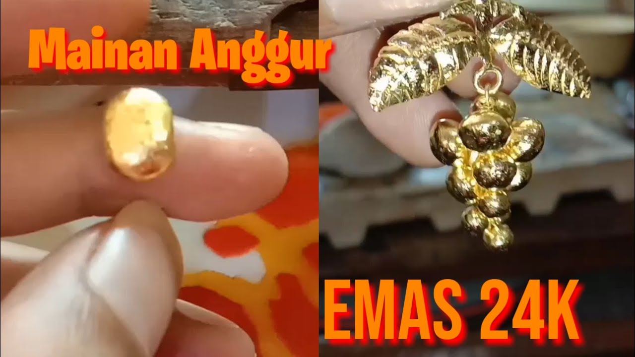 Cara Membuat Liontin Buah Anggur Emas 24K