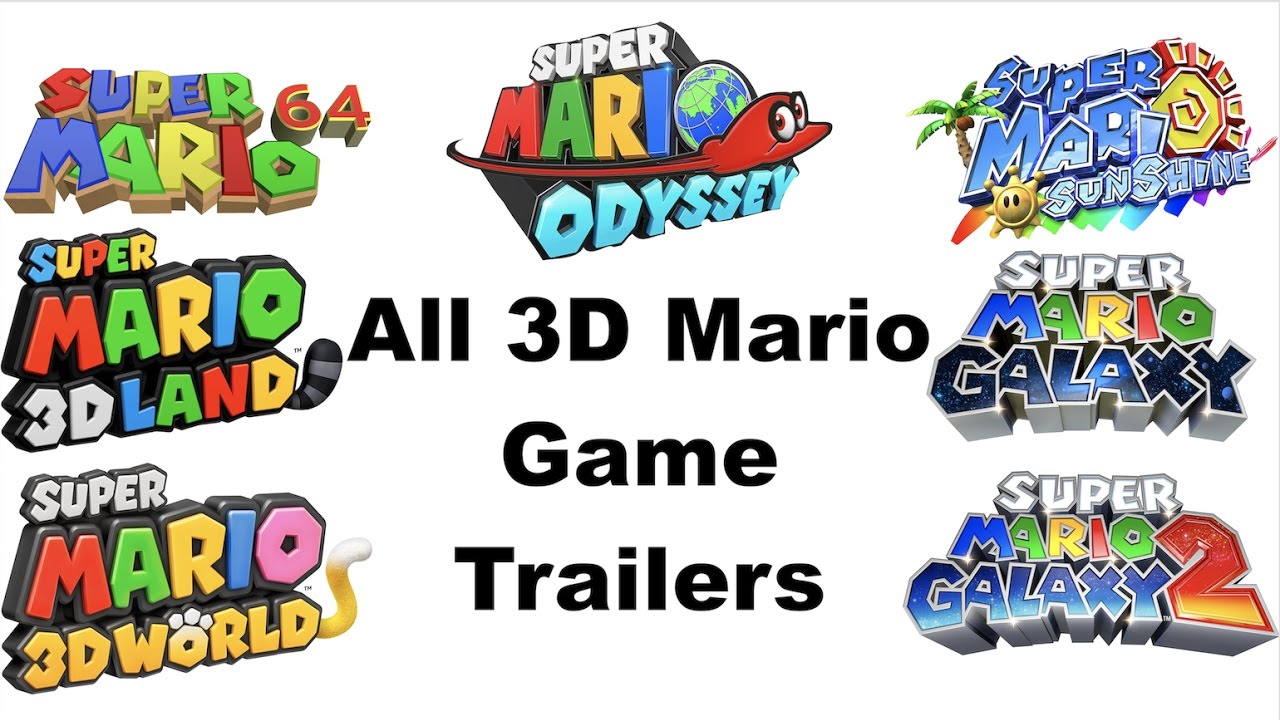 All 3D Mario Game Trailers (1996-2017)