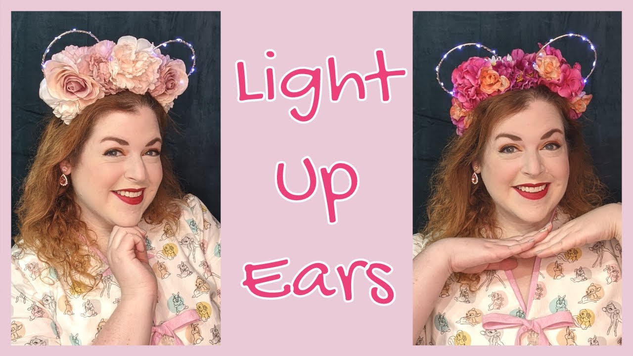 Making Light Up Flower Crown Mickey Ears // Easy Craft Project!