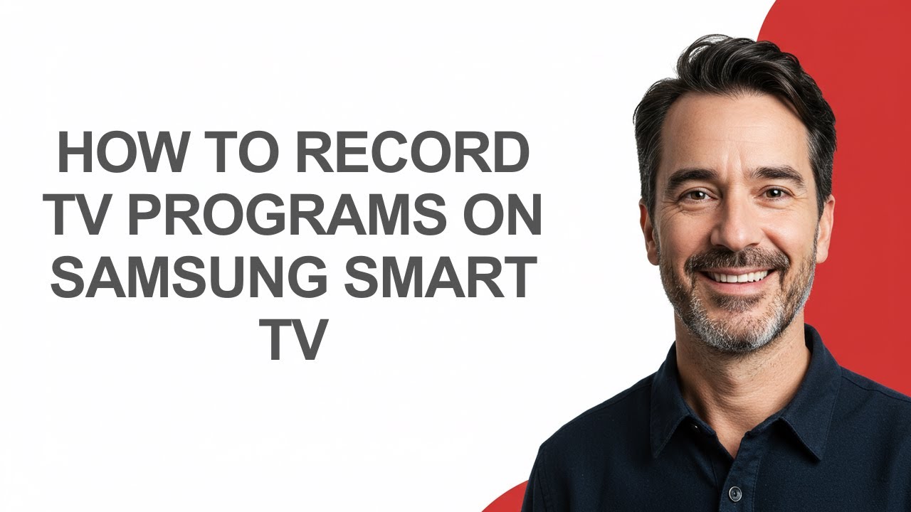 How to Record Tv Programs on Samsung Smart Tv - KevinHowTo
