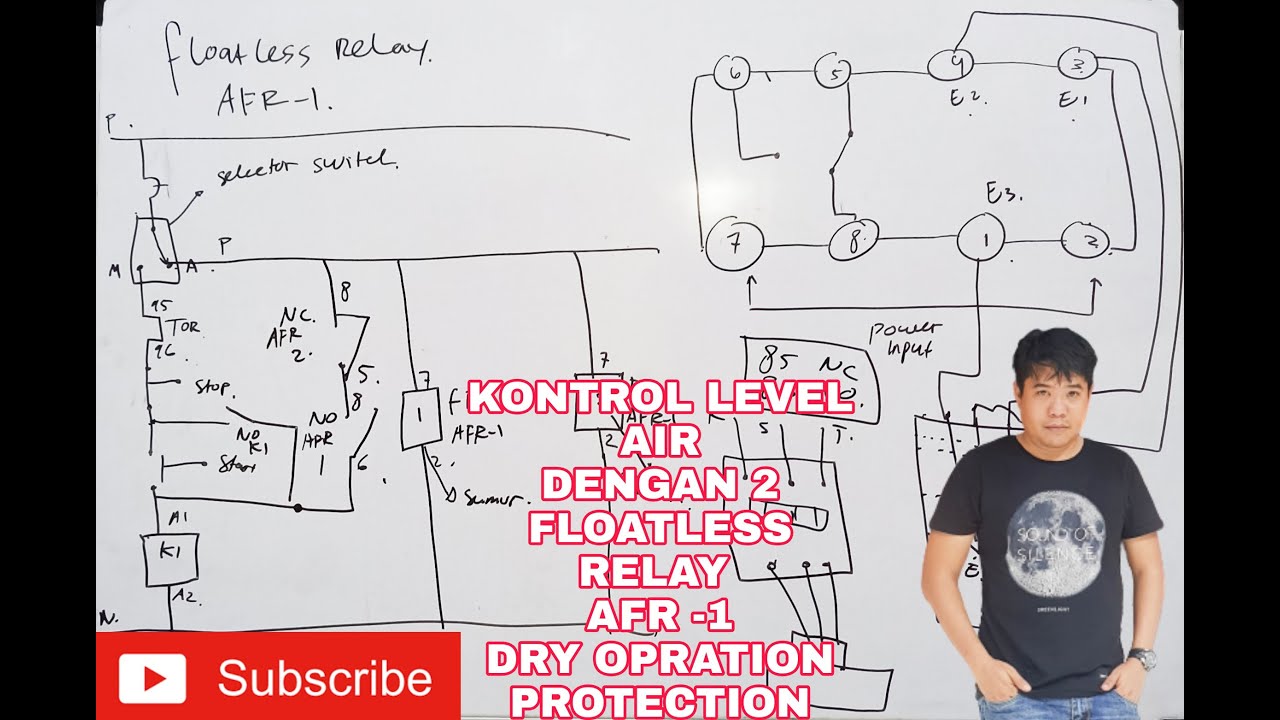 Wiring Diagram Kontrol Level Air dengan Dry Opration Protection