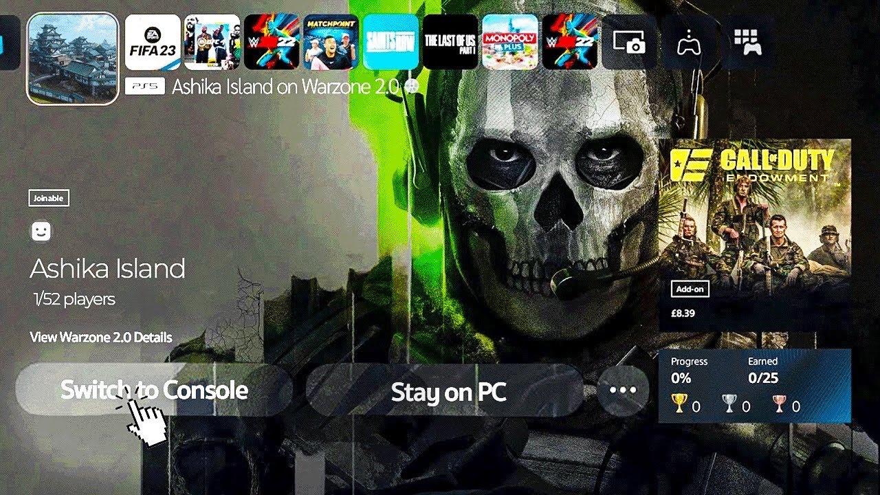 Switching to Console Warzone 2..