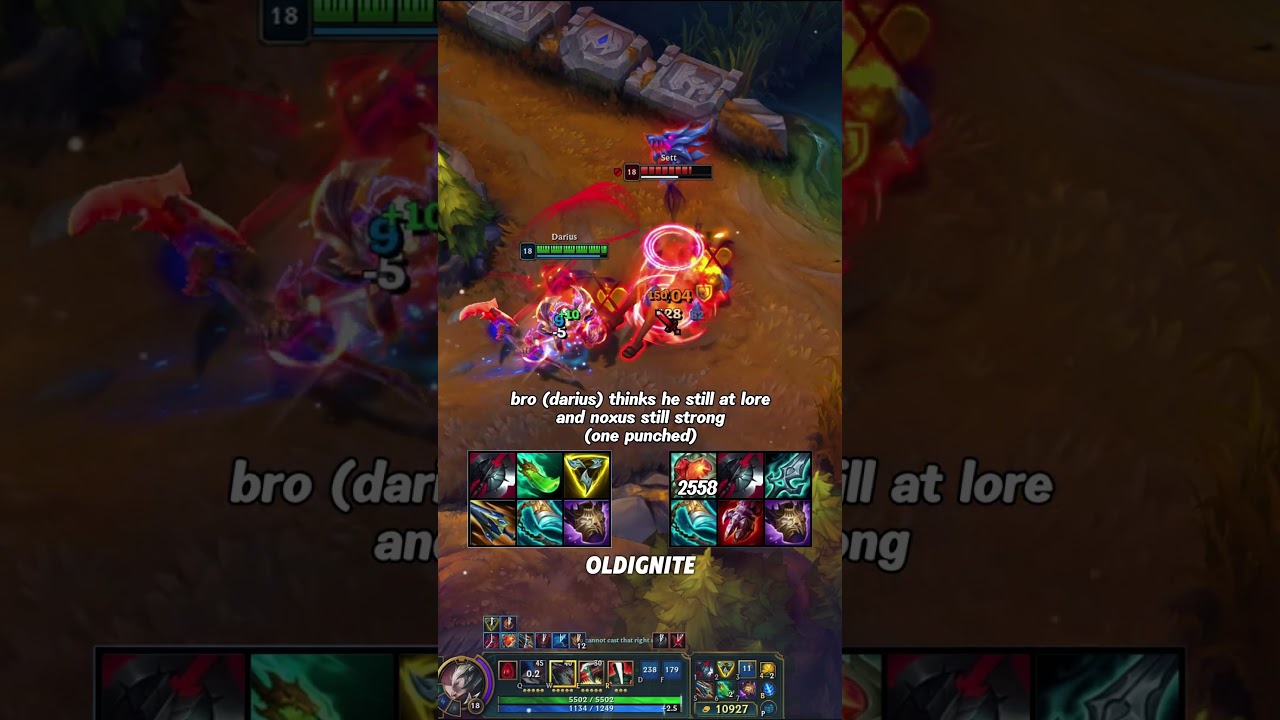 SETT VS DARIUS BUT SETT SAID HERE IS NOT NOXUS