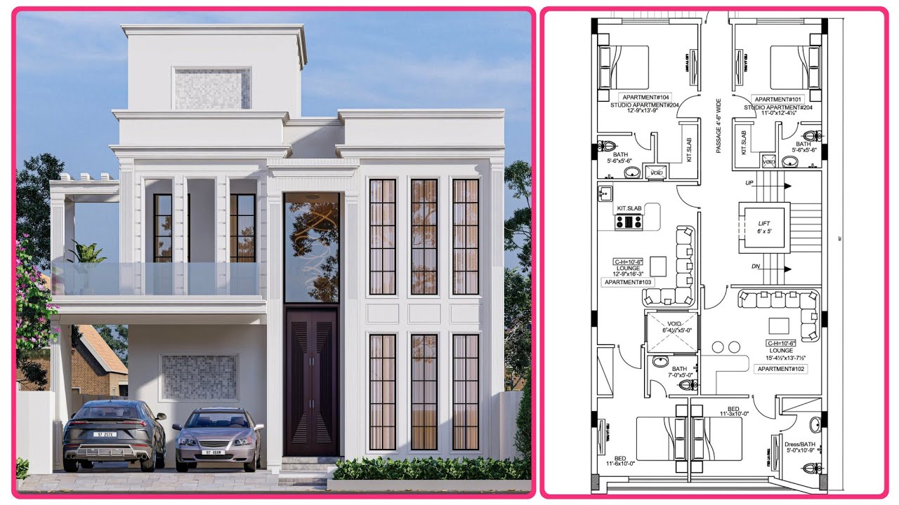 10 Marla Royal House Design in Pakistan | 2D & 3D Elevation, Plans and Construction Cost Estimate 