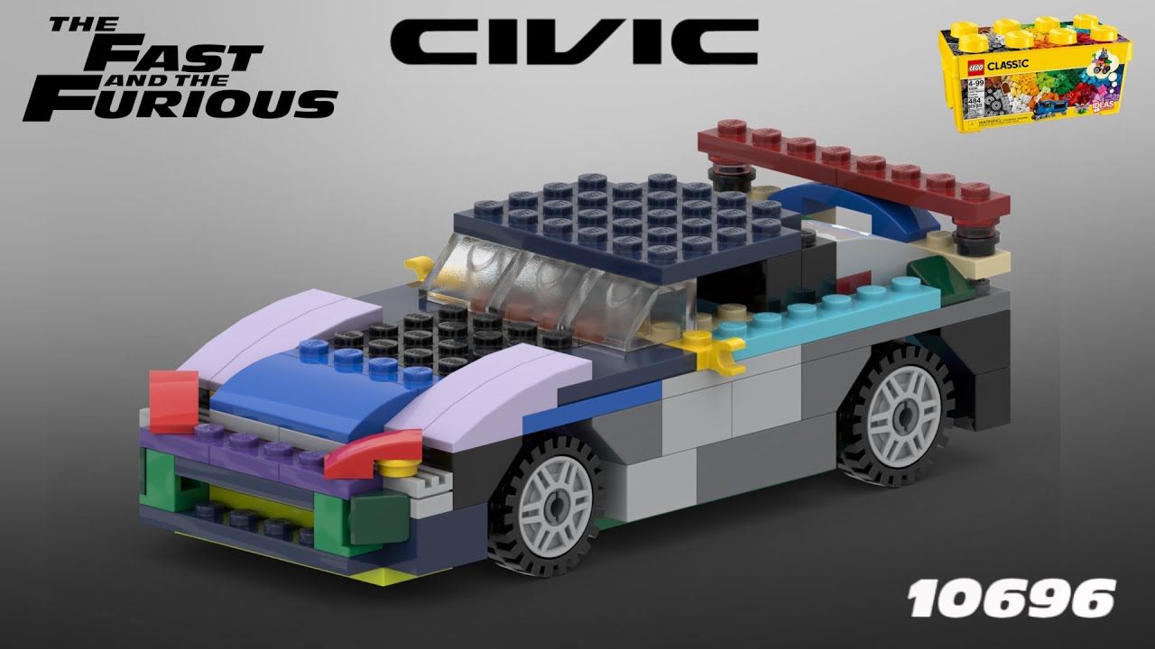 Honda Civic Fast and Furious Lego Classic 10696 (Tutorial) IDEA №34