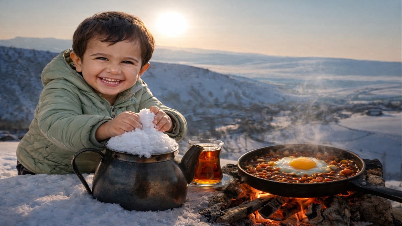 Survival in Our Village: Cooking Delicious Food With Snow Water on a Frozen Mountain ❄️🔥