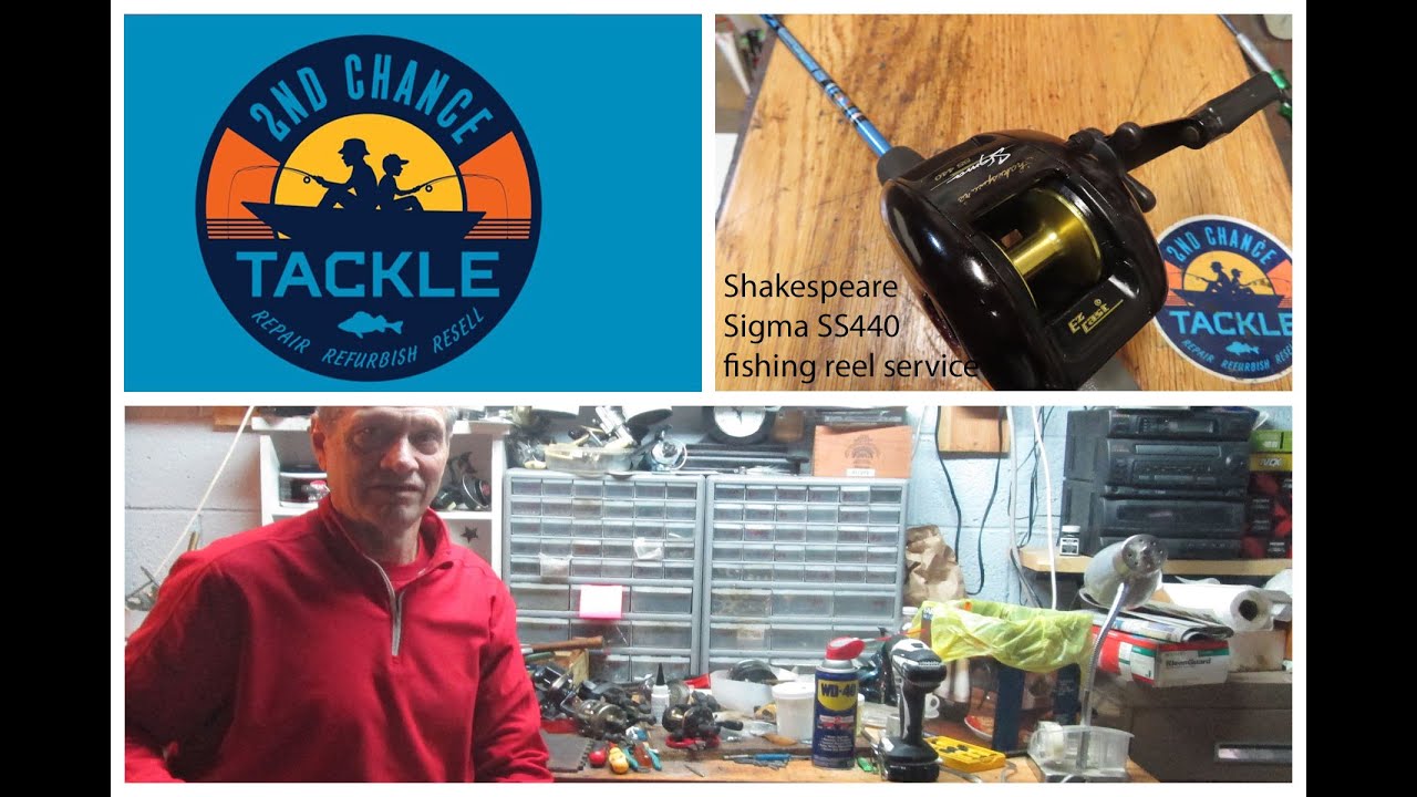 Shakespeare Sigma 440SS low profile bait casting fishing reel how to service