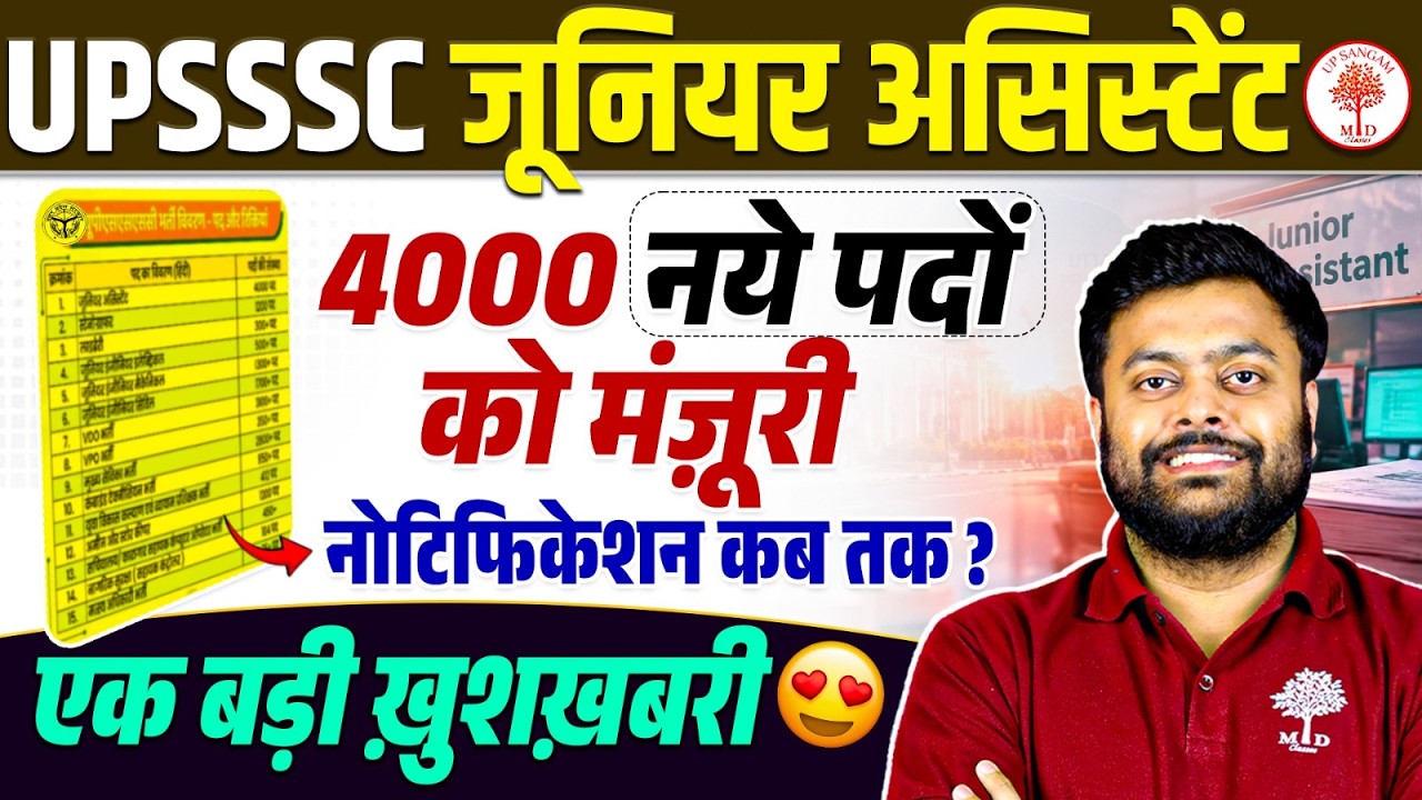 UPSSSC Junior Assistant New Vacancy 2026 | Junior Assistant New Vacancy 2026 | UPSSSC Vacancy 2026