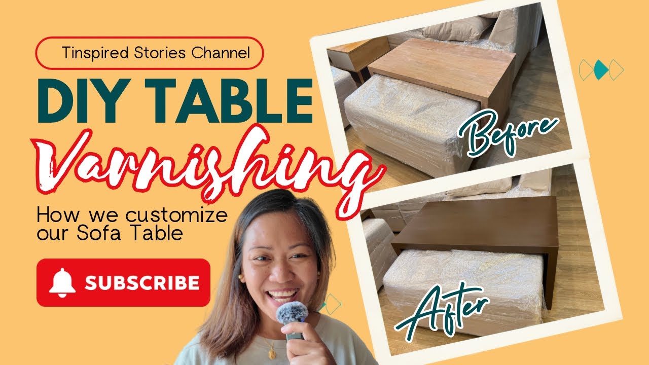 DIY Sofa Table Project | Table Varnishing para Clean Wood Finish