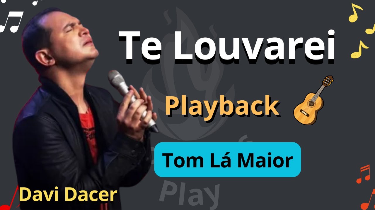 TE LOUVAREI - Playback de Viol&atilde;o🎸- TOM BAIXO