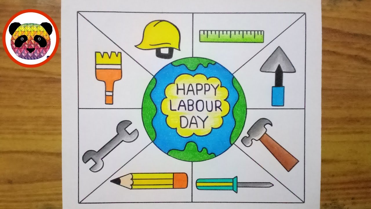 World Labour Day Drawing / World Labour Day Poster Drawing / How to Draw Labour Day Poster Drawing