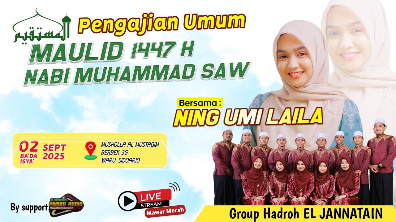 🔴(LIVE) Pengajian Umum Bersama Ning Umi Laila | Musholla Al Mustaqim Berbek 3G Waru Sidoarjo