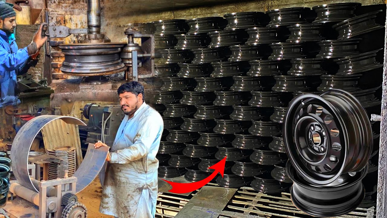 How we Made Vehicles Iron Wheel Rims From Metal sheets | wheel Rims production