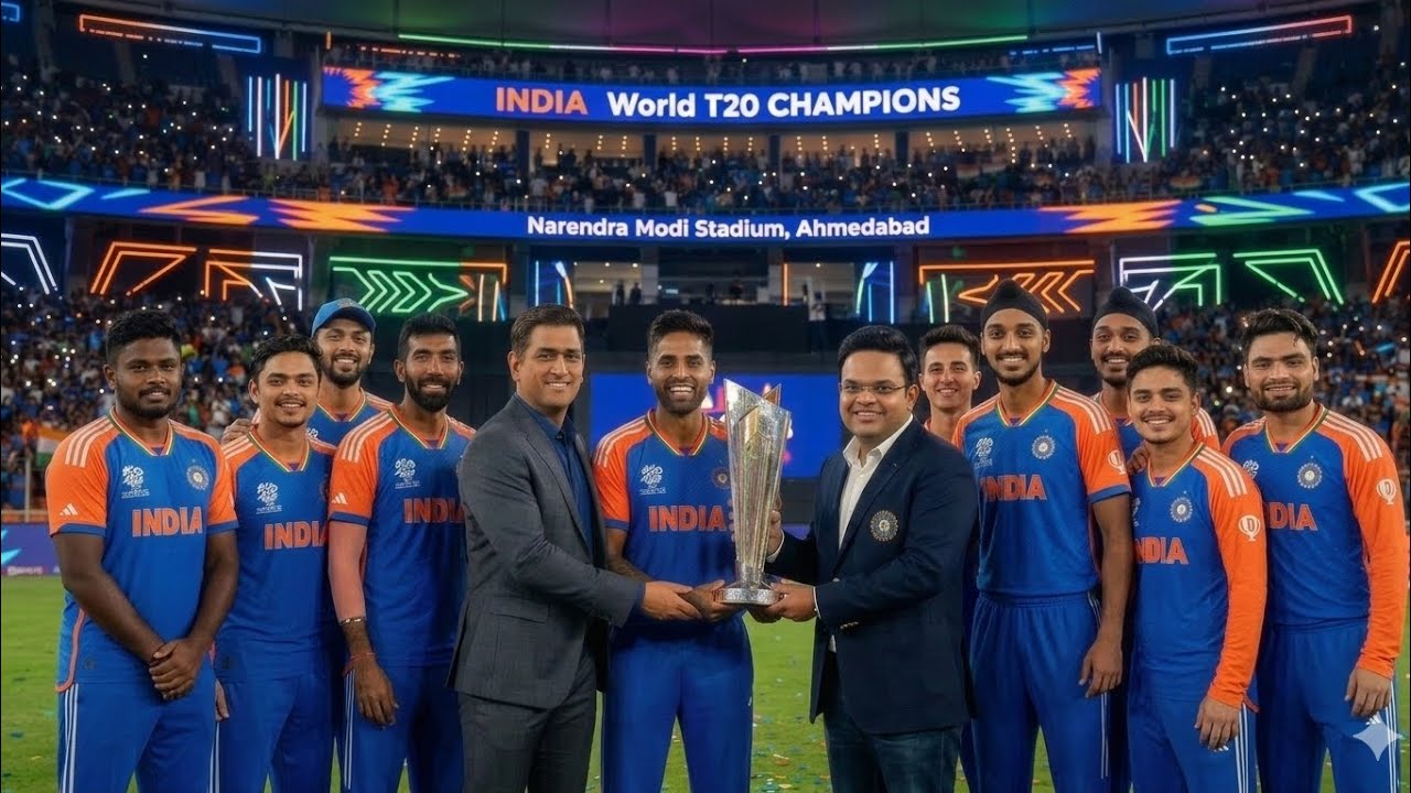 INDIA T20 WC CHAMPION..WINS IT 3 TIME.IND BEATS NZ BY 96 RUNS.#cricket #worldcup#indvsnz#dhoni#viral