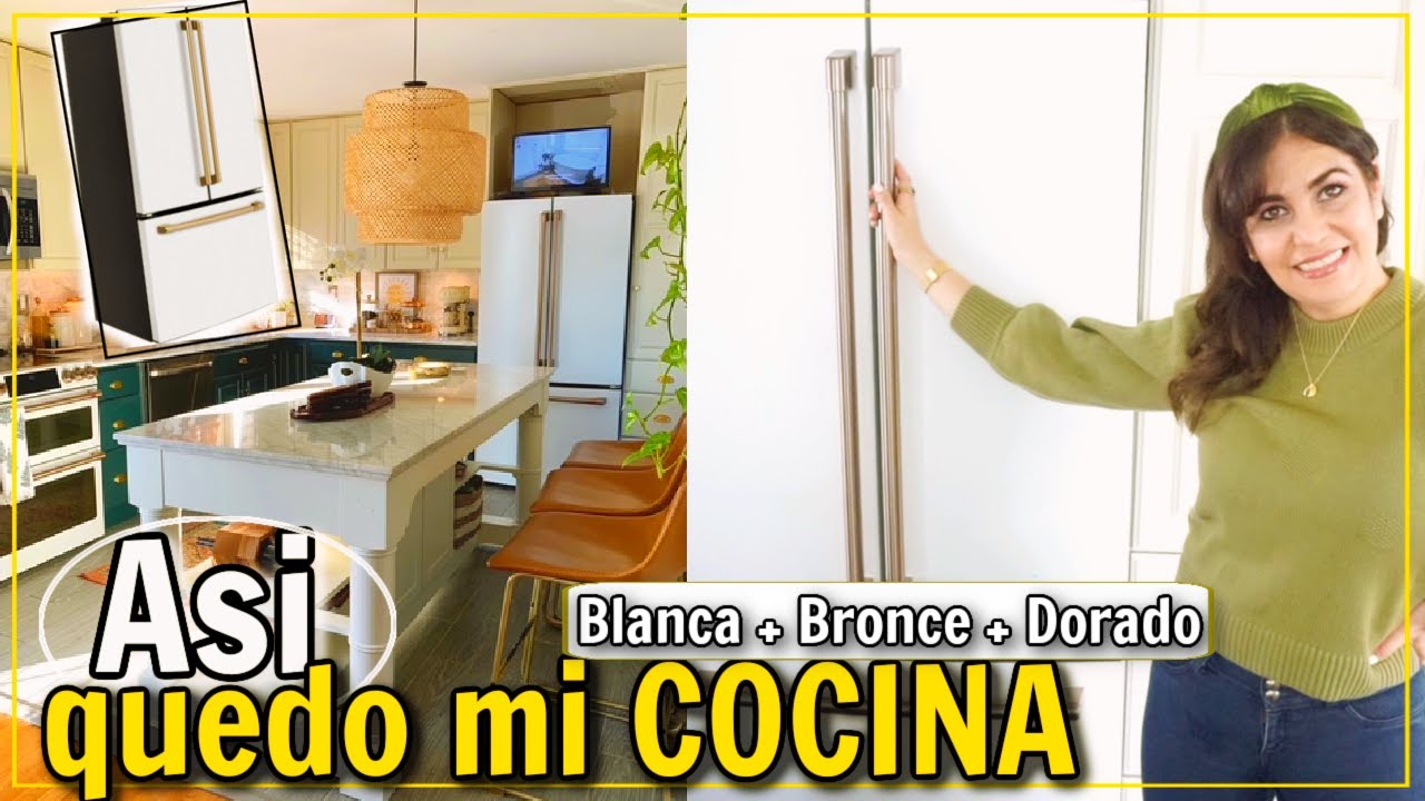 GRAN TRANSFORMACION DE LA COCINA! NEVERA DORADA y BLANCA LIMPIEZA & DECORACION NEUTRAL 2021 CarolaMM