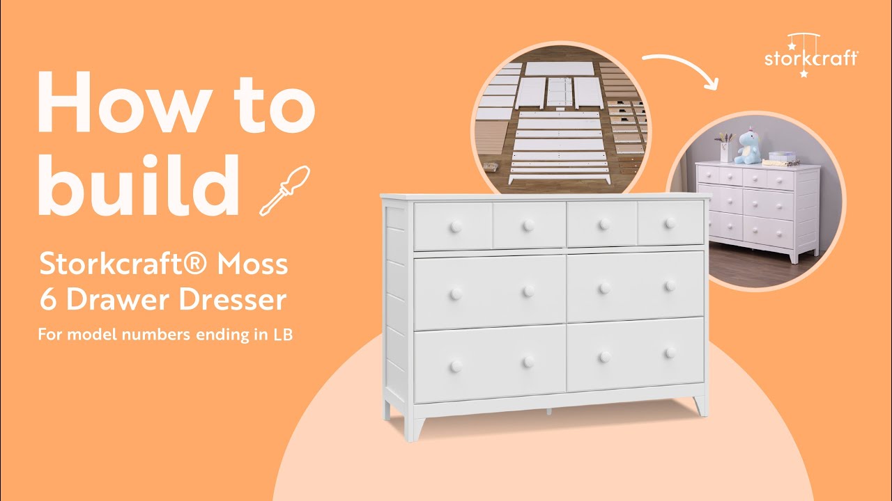 HOW TO BUILD! STORKCRAFT MOSS 6 DRAWER DRESSER | Assembly Video for Model Number 