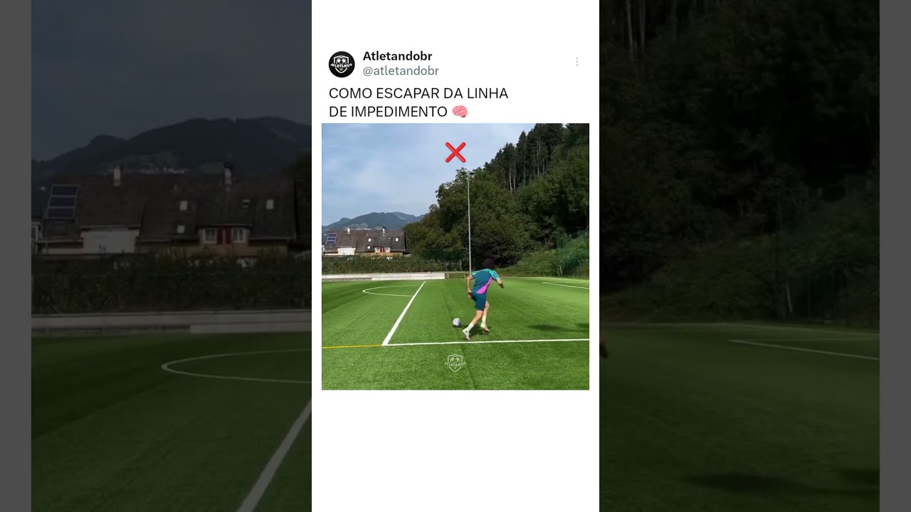 A melhor forma de escapar do impedimento no futebol ❌#futebol #jogador #atletas #fut #atletandobr