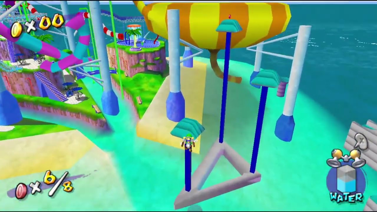 Super Mario Eclipse - Waterpark - All 8 Red Coins