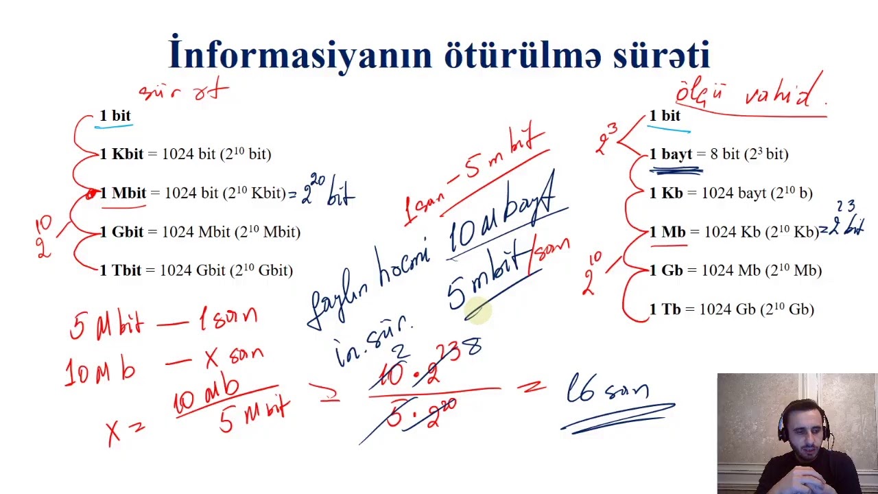 İnformasiyanın kodlaşdırılması və informasiya ölçü vahidləri - CANLI DƏRS