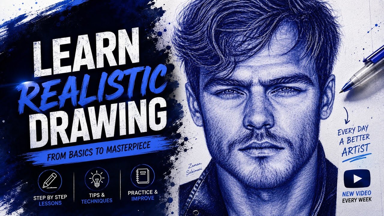 How to draw this portrait with pen?😍