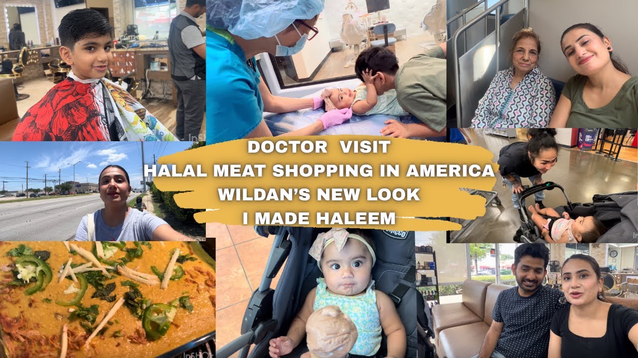 Family Day in America🇺🇸 Wildan’s Haircut, Halal Meat Shopping,Baby’s Dental Checkup| Homemade Haleem