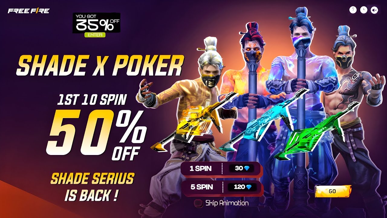Golden Shade Bundle Return Free Fire 🤯🥳| poker mp40 return | free fire new event | ff new event