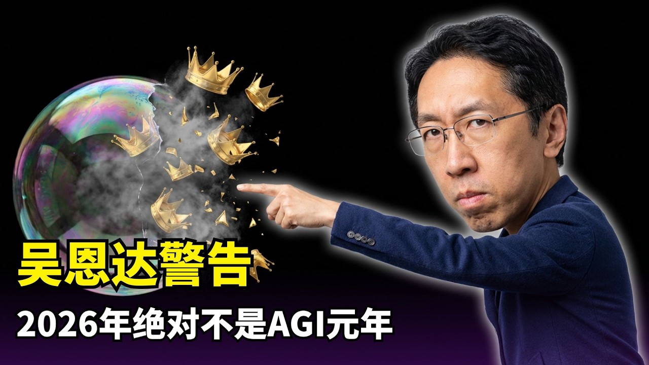 【人工智能】2026绝不是AGI元年 | 吴恩达 | AGI只是营销术语 | 智能体工作流 | 新图灵测试 | AI寒冬预警 | 开源生态 | 就业重构 | 2026真正风口 | 人机协作时代