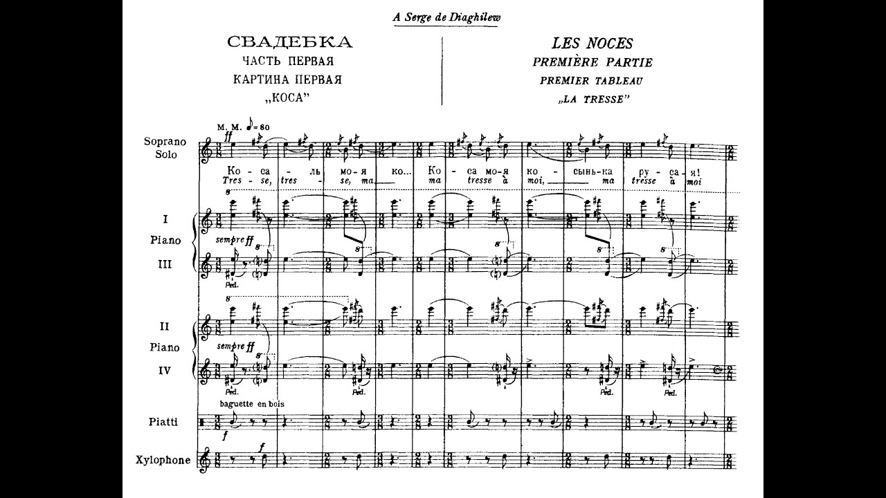 Stravinsky - Les noces (Freire, Argerich, Auer, Husson, et al; reg. Dutoit)