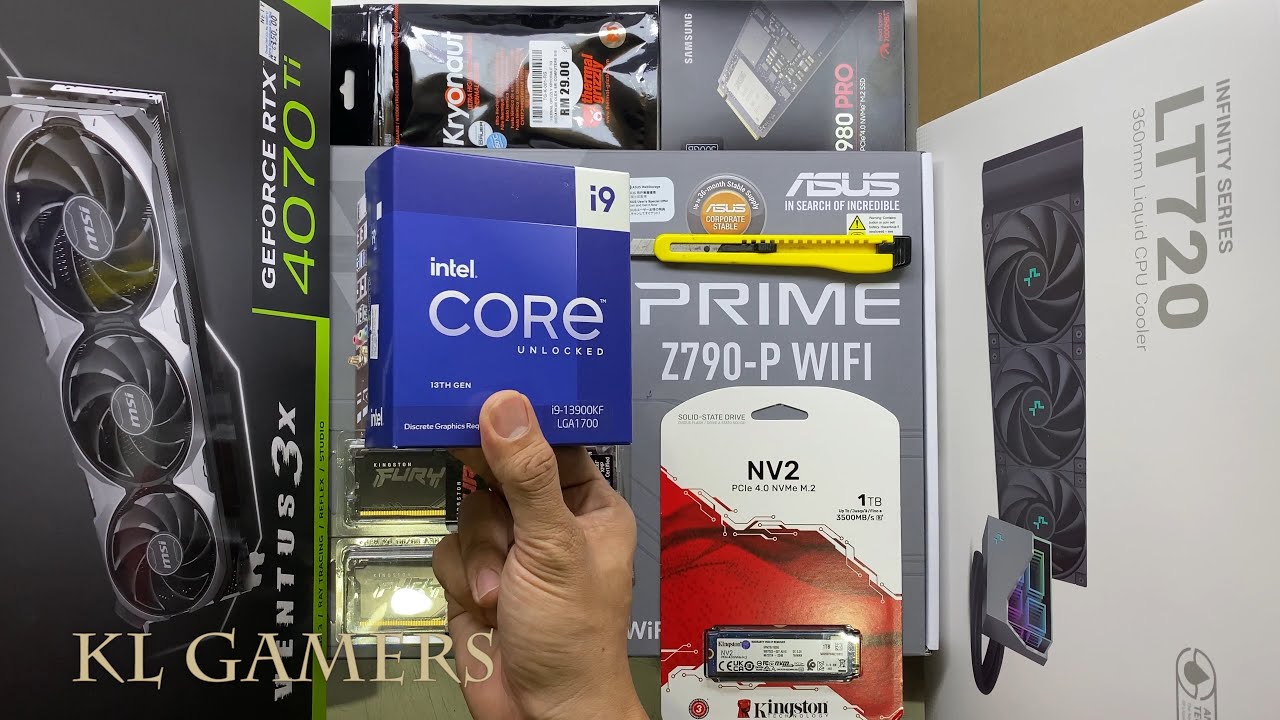 intel Core i9 13900KF ASUS PRIME Z790-P WiFi DEEPCOOL LT720 msi RTX4070Ti CORSAIR 5000D Gaming PC