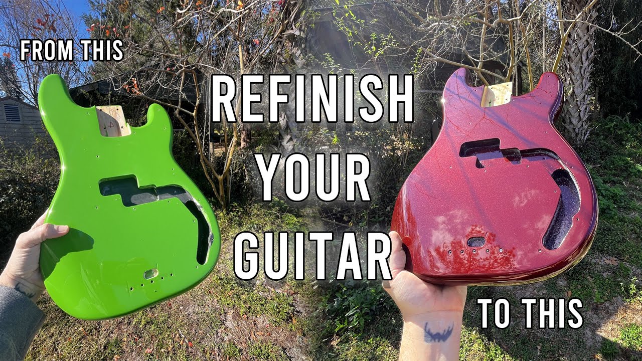 How to Refinish Your Guitar! Using Automotive Paint and Clear Coat