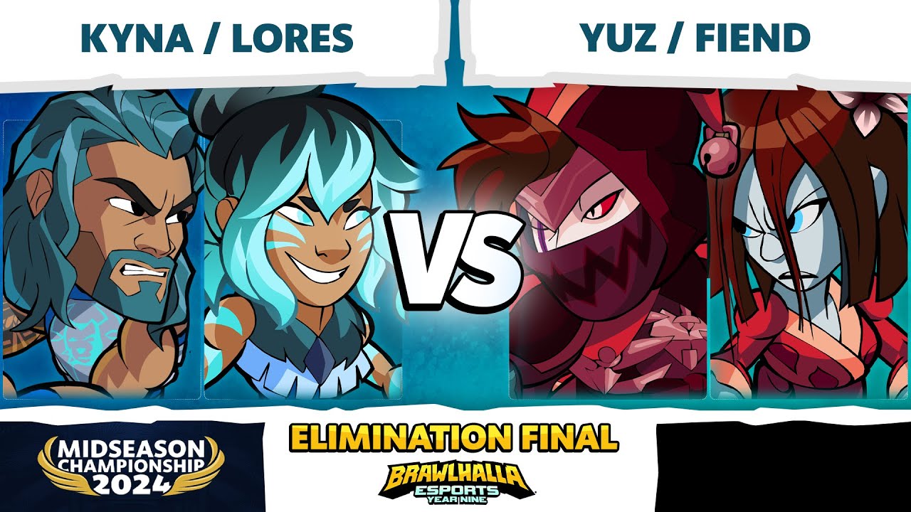 Yuz & Fiend vs Lores & Kyna - Elimination Final - Brawlhalla Midseason Championship 2024 - LAN 2v2