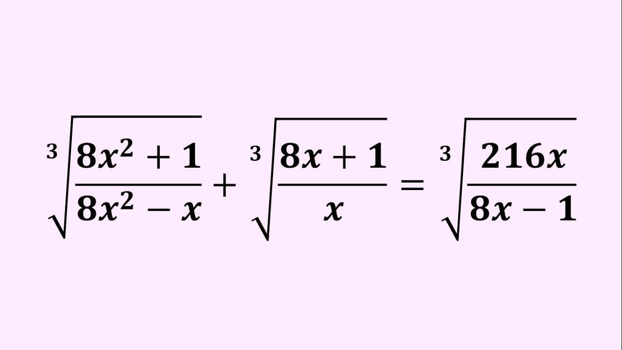 An Intriguing Radical Equation | Crack This Algebra Challenge