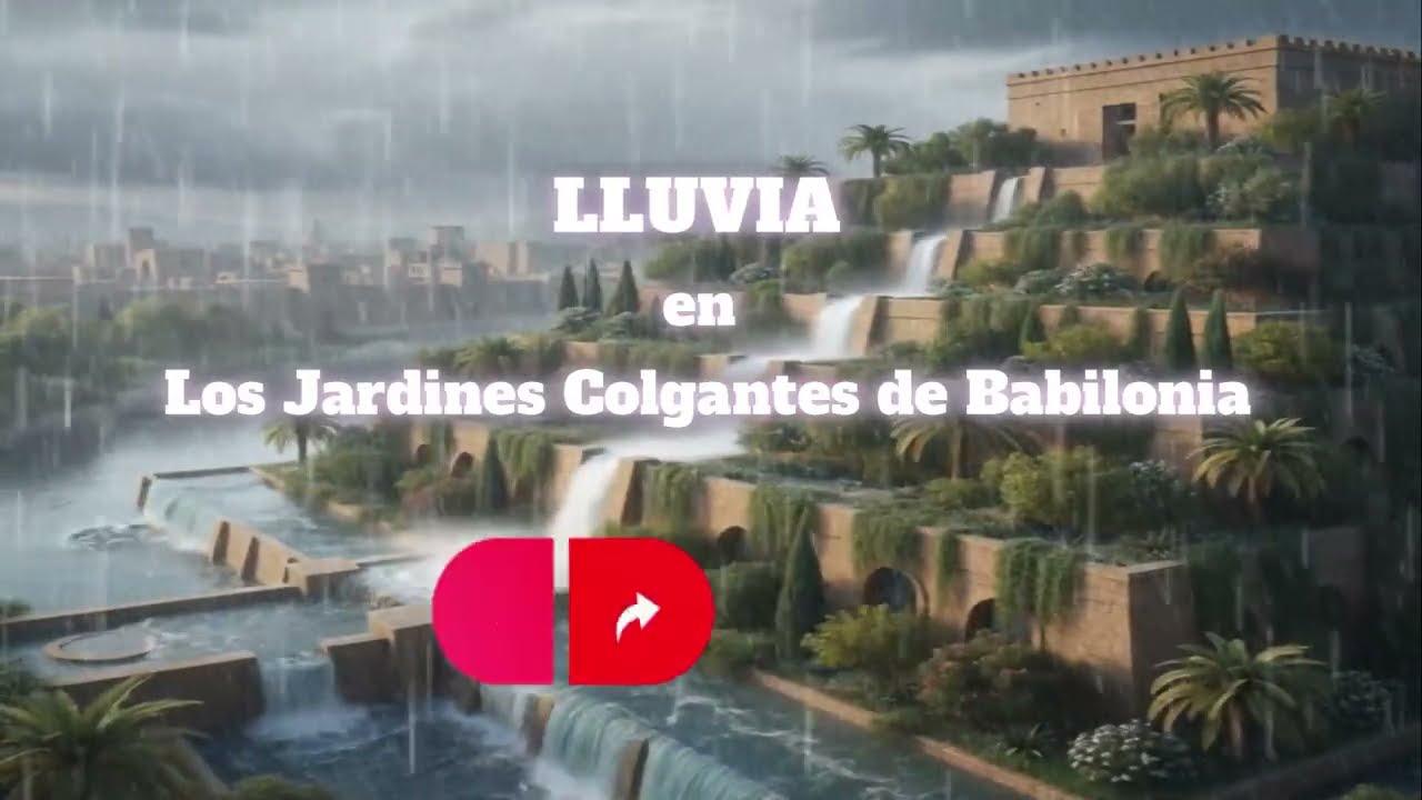 Disfruta de 12 horas ininterrumpidas de sonidos de lluvia, desdé Los Jardines Colgantes de Babilonia