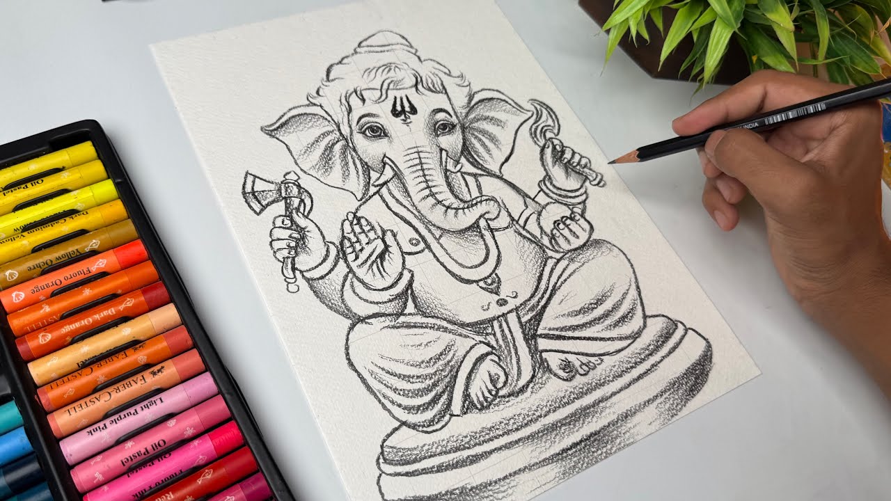 Ganesh Drawing ✨ Ganesh Chaturthi Special | Lord Ganesha Outline Tutorial | How to Draw Ganpati
