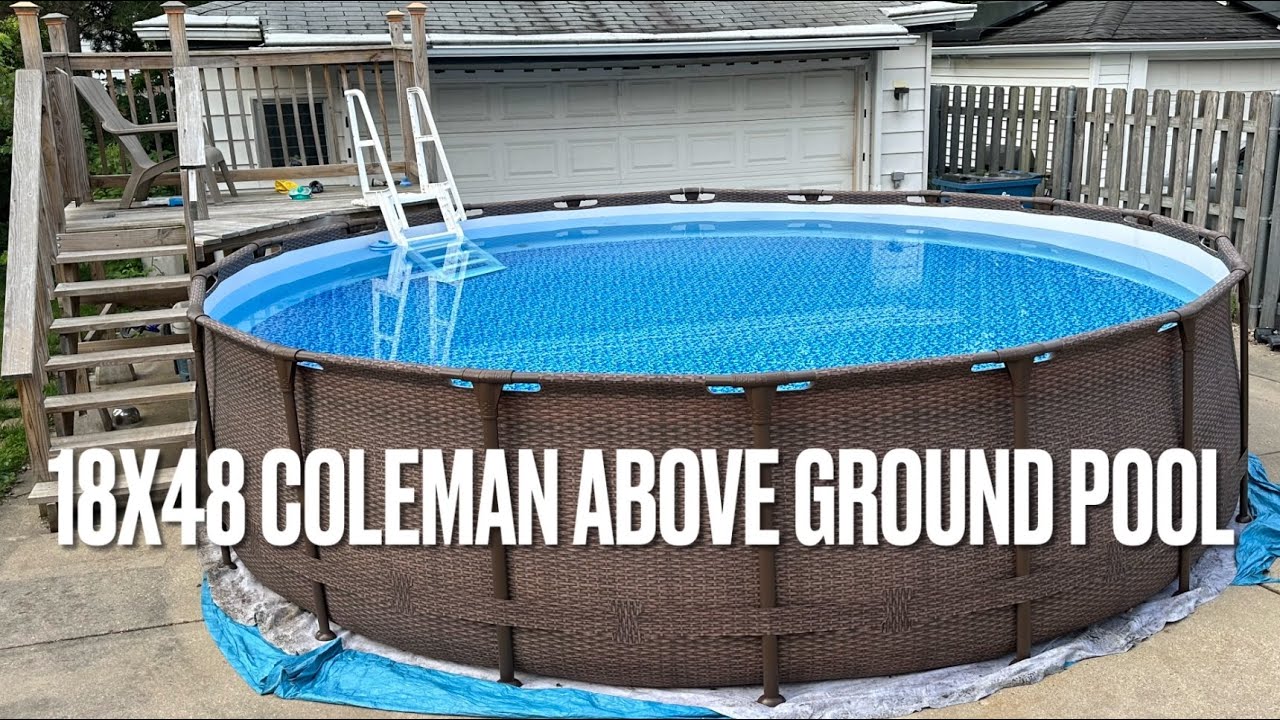 18x48 COLEMAN ABOVE GROUD POOL SETUP