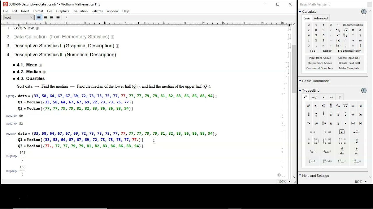3680-01-4 Numerical Description of Data