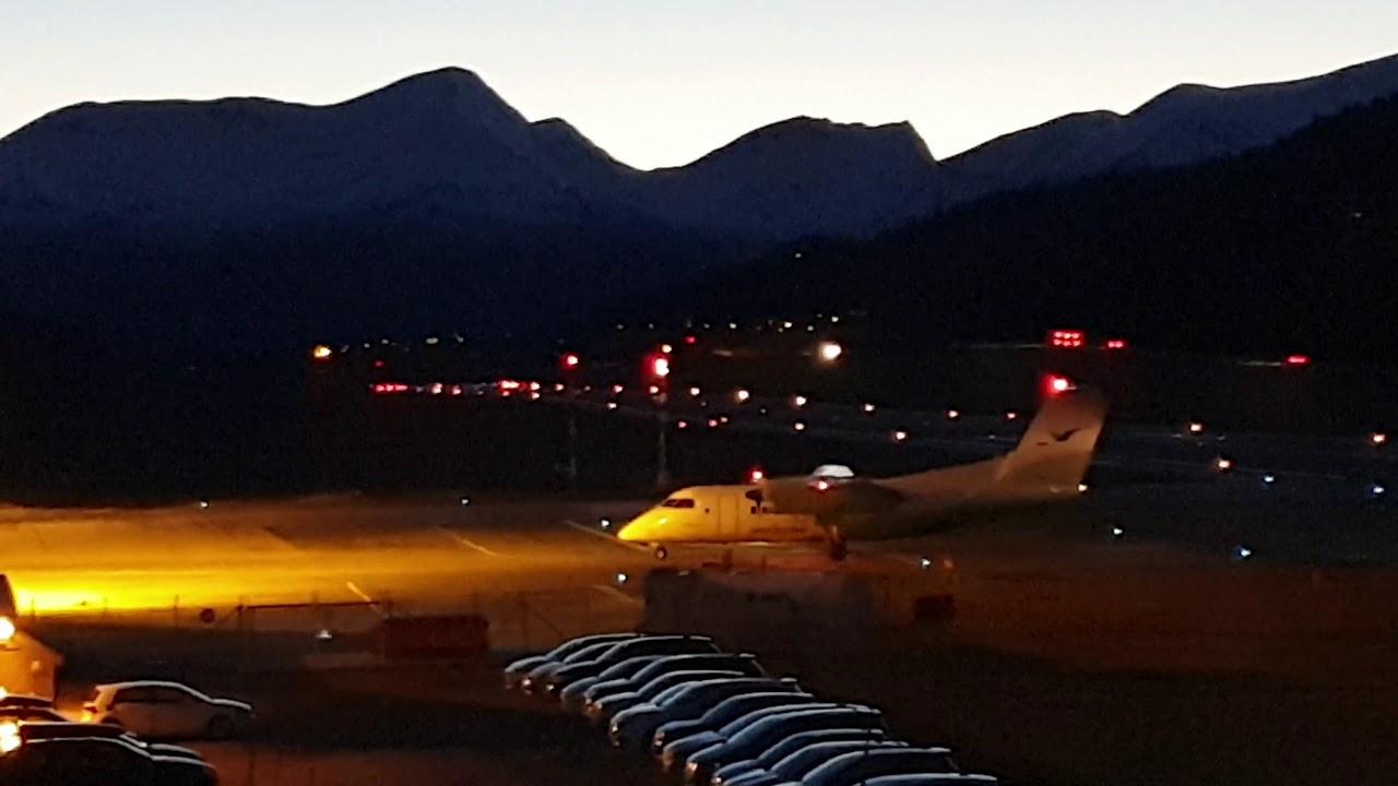Widerøe lander på Ørsta og Volda Lufthavn Hovden  7 Februar  og flyr mot Bergen