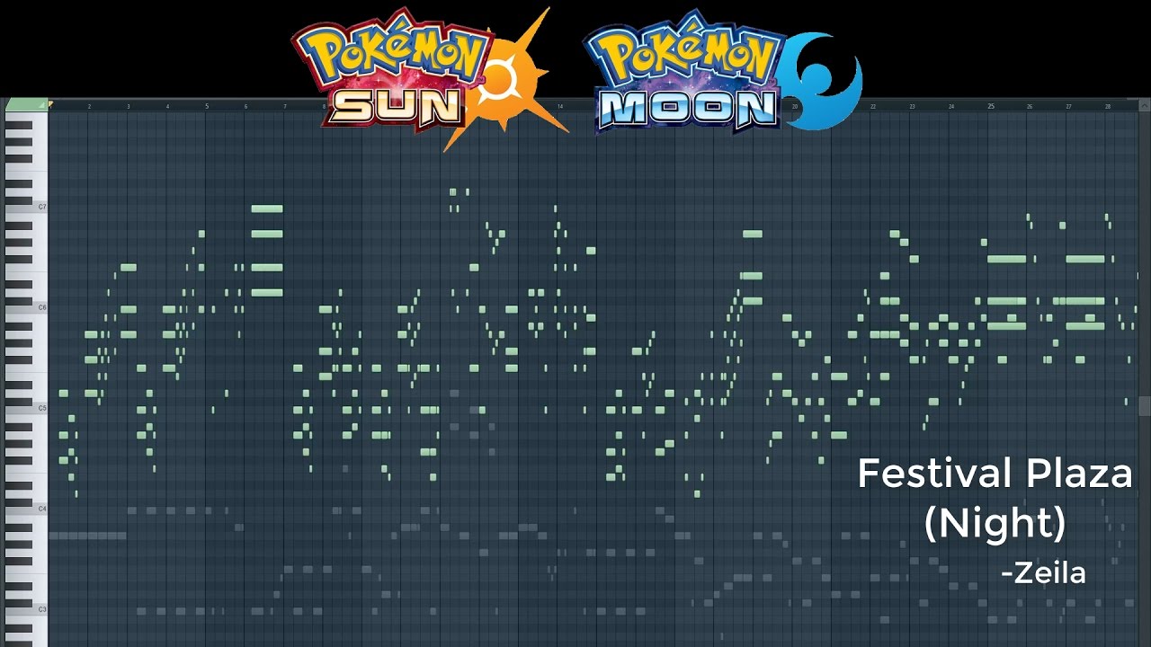 Pokémon Sun And Moon: Festival Plaza (Night) - Nintendo for Piano