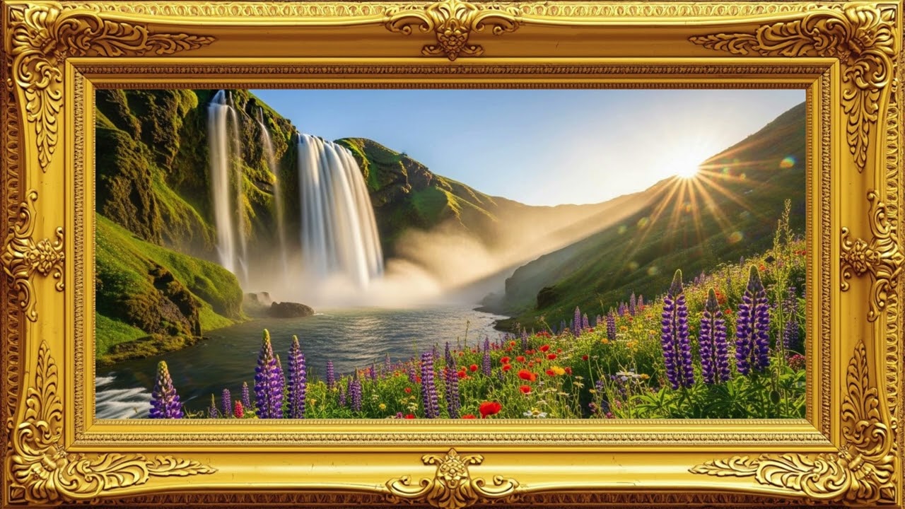 Silent Waterfall View | Calm Visuals for Relaxation (No Sound) - Calm Screen TV 📺