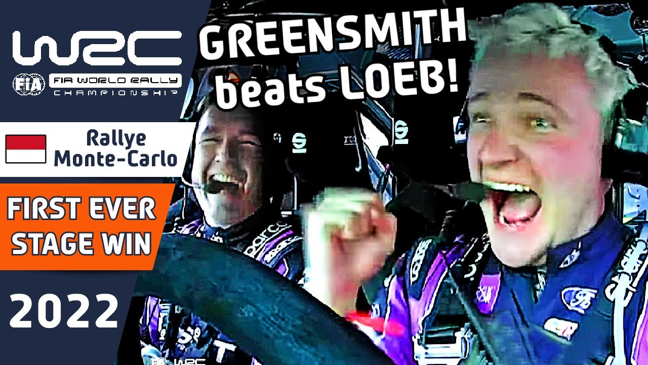 Gus Greensmith beats Loeb to Win his First Ever WRC Rally Stage : WRC Rallye Monte-Carlo 2022