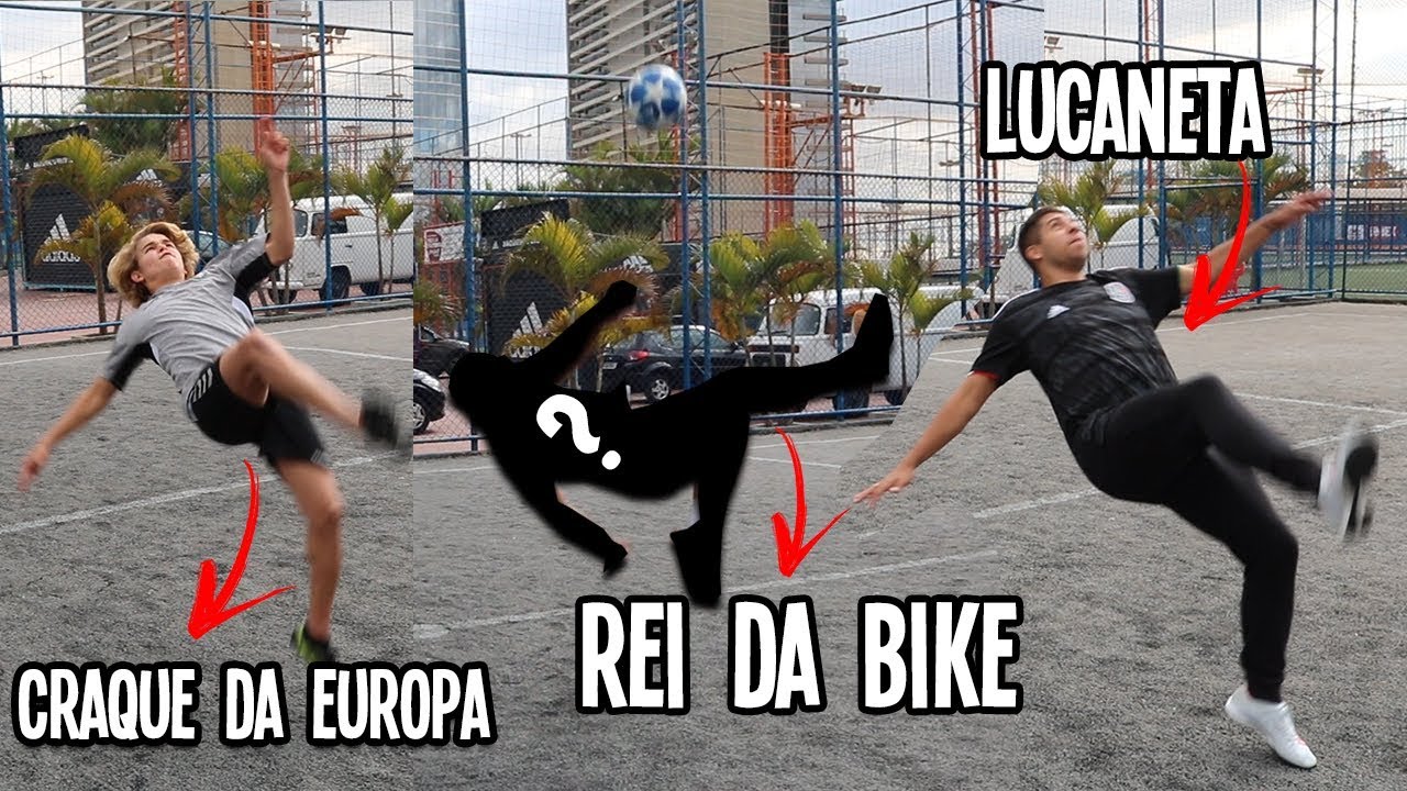DESAFIO SÓ GOLS DE BIKE COM OS MESTRES DA BICICLETA (ELE FEZ UM GOL DE BIKE JAMAIS VISTO ANTES)
