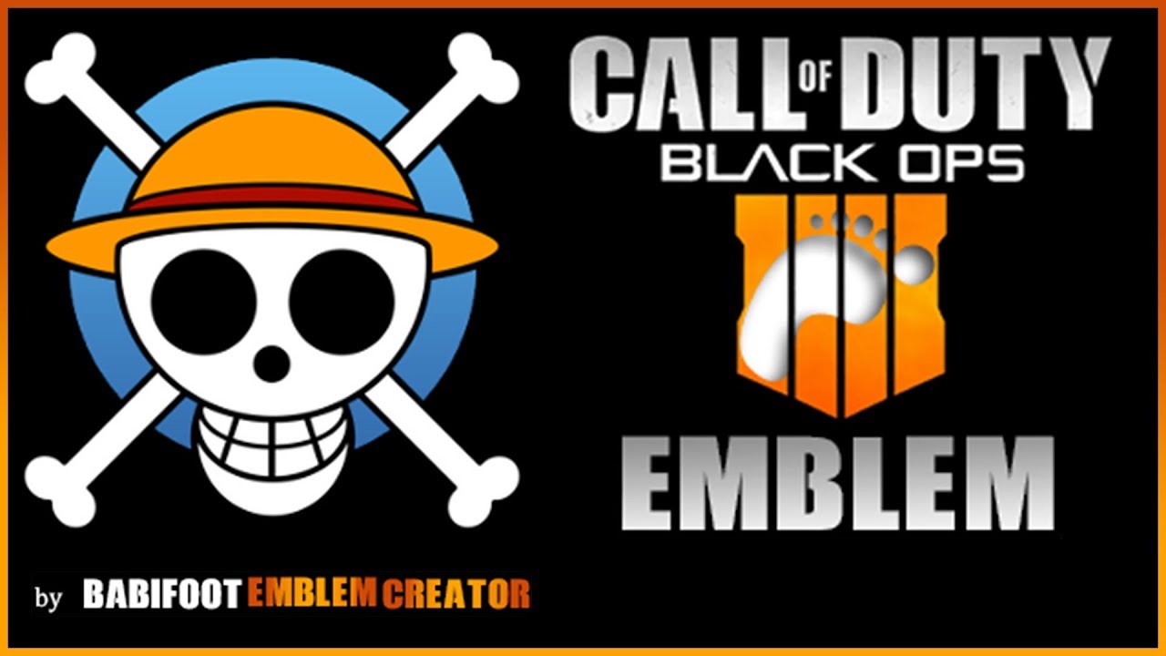 COD BO4 Emblem Tutorial -  One Piece Luffy Jolly Roger ( EASY)
