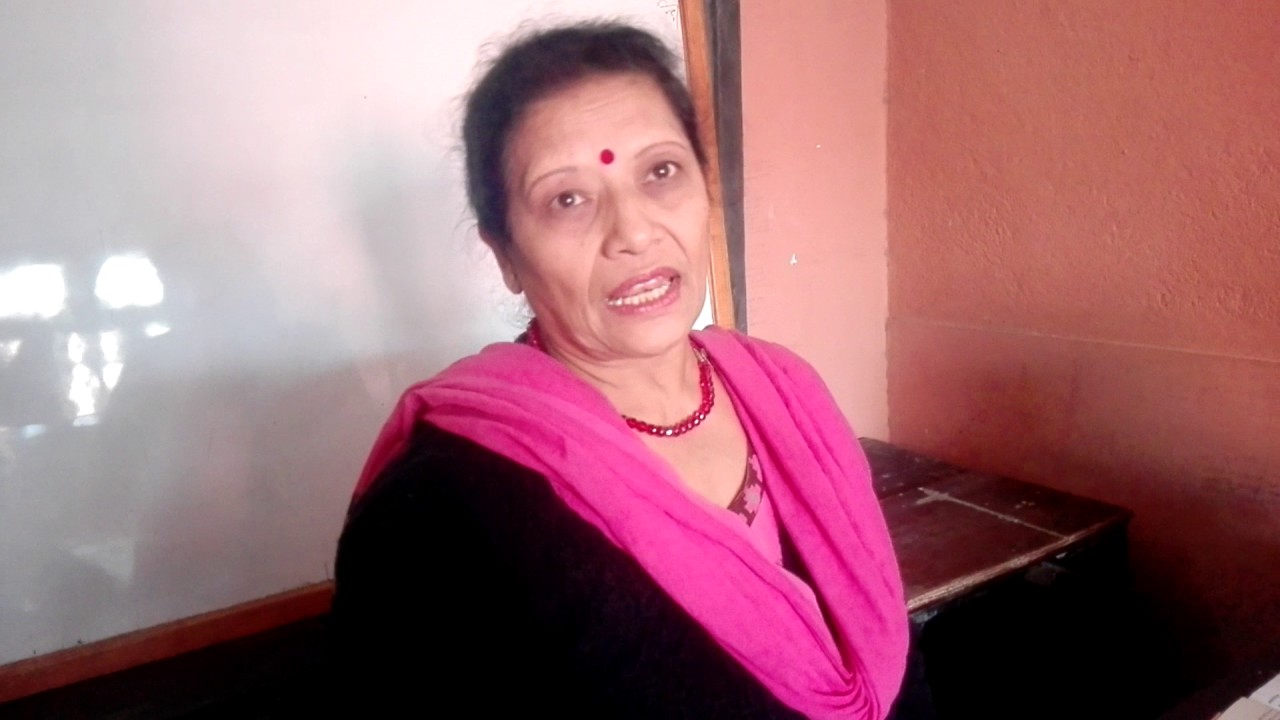 Situation of community school in Nepal-weeping teacher in classroom lake of students