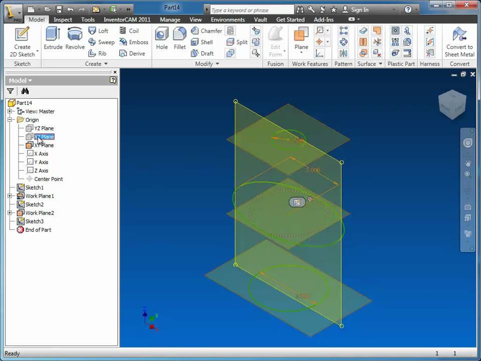 Loft (with rails) Autodesk Inventor 2012