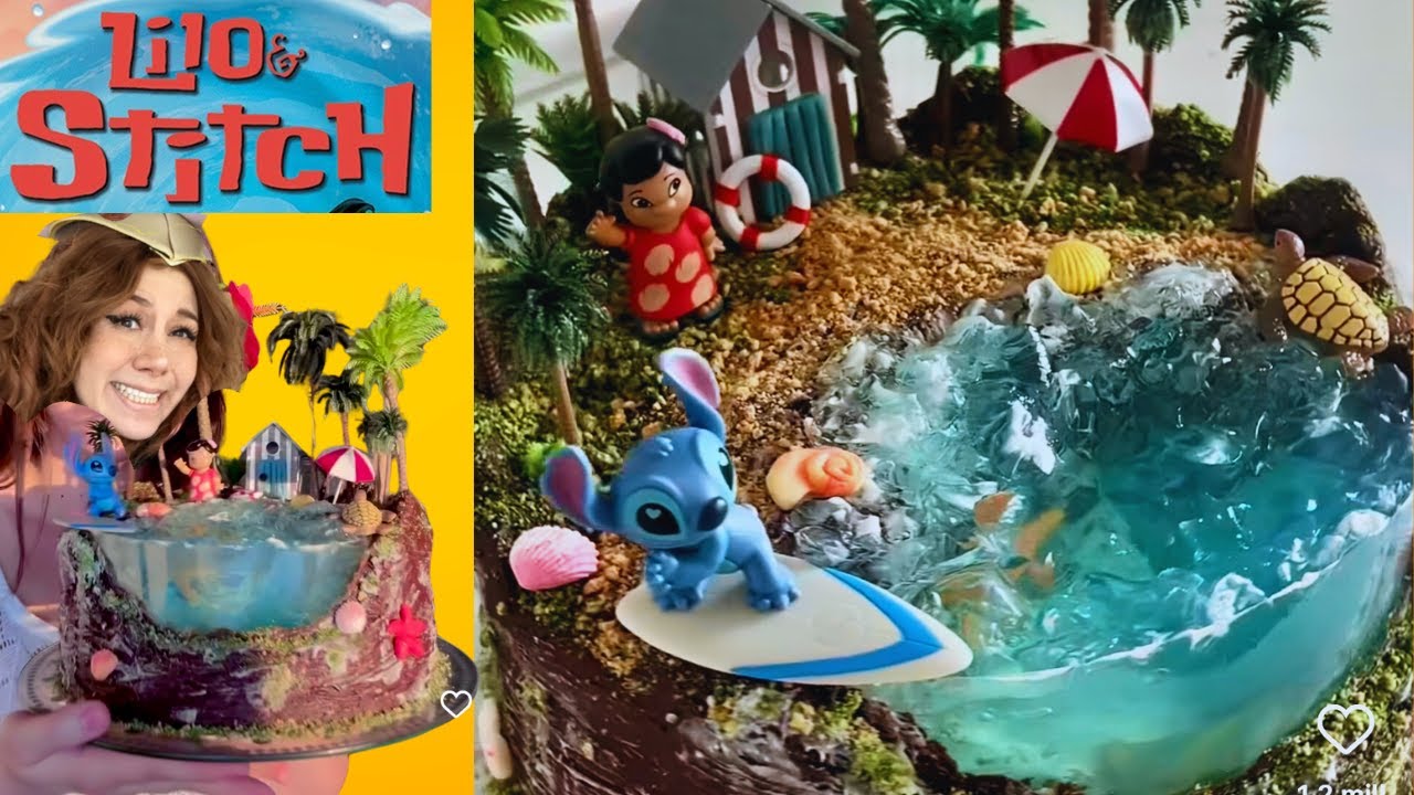 PASTEL PLAYA DE STITCH  EXPECTATIVA/REALIDAD