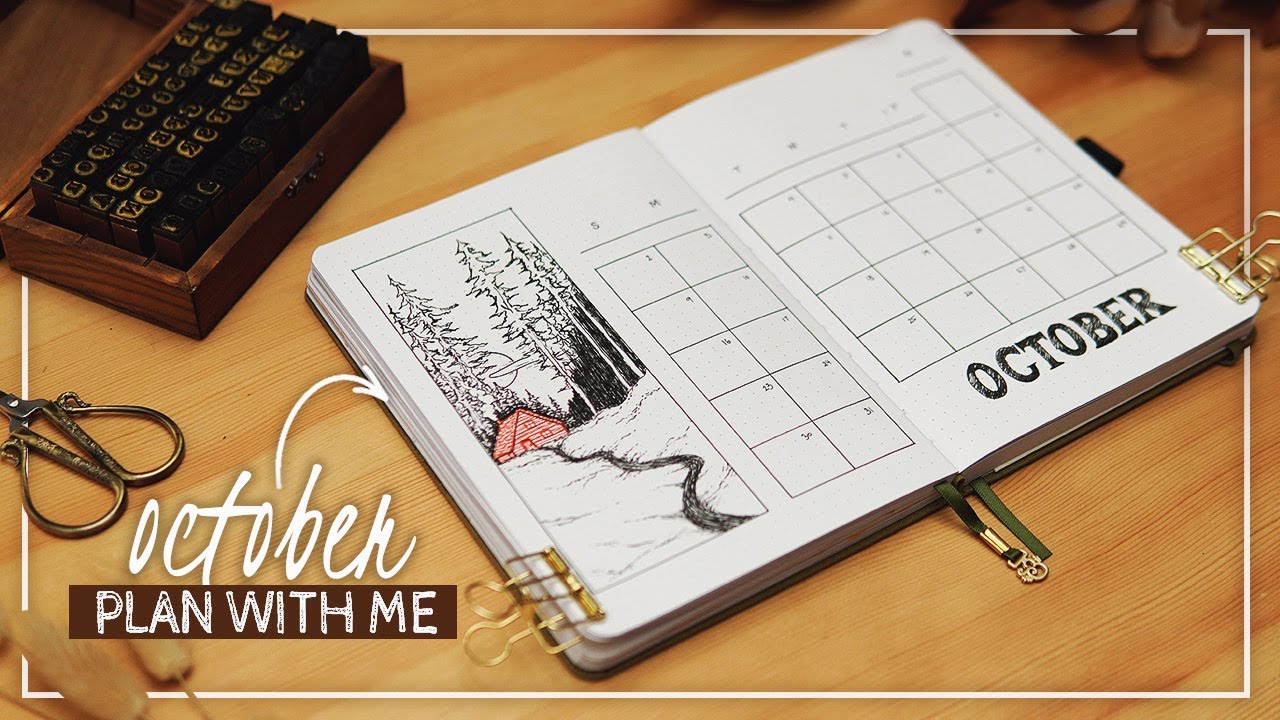 October 2022 Bullet Journal Setup | Plan With Me in my Husband's BuJo