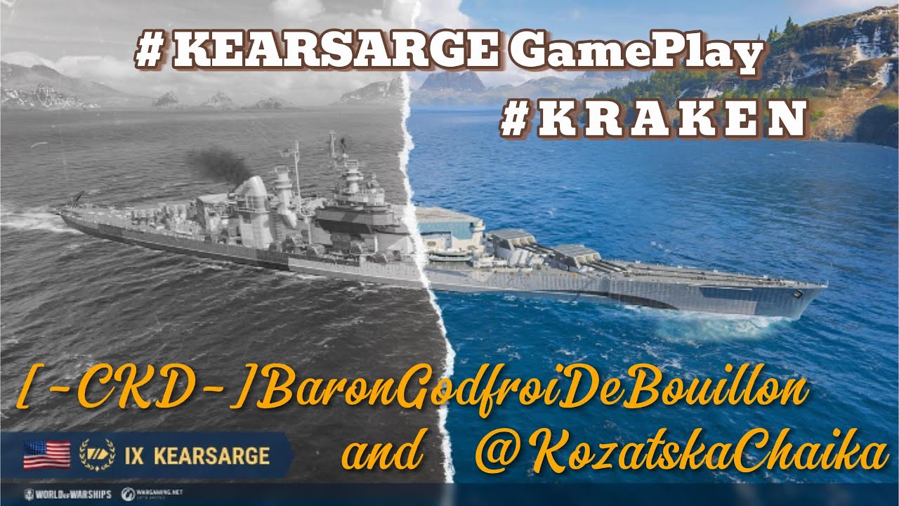 IX tier BB Kearsarge ! K R A K E N ! World of Warships !