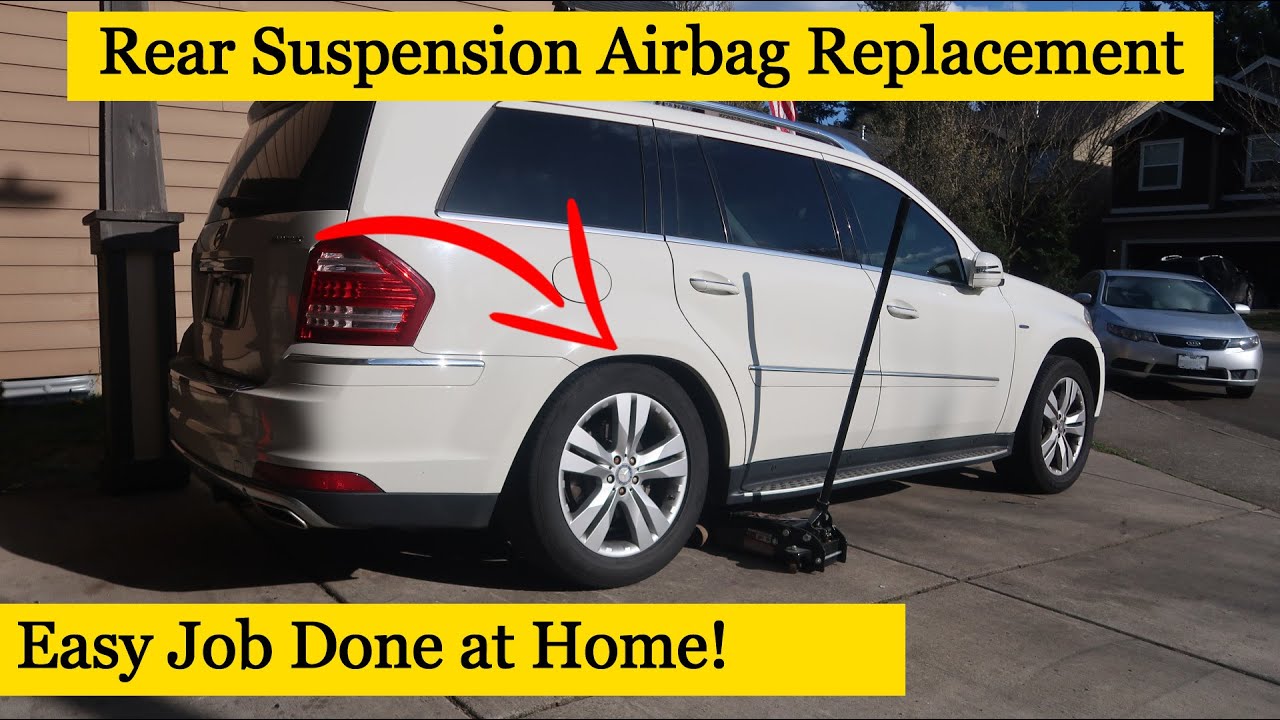 Замена подушки безопасности задней подвески Mercedes GL! Замена подушки безопасности задней подве...